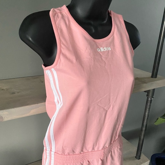 ADIDAS-3-STRIPES PINK ROMPER SIZE Girls L NWT - Picture 9 of 11